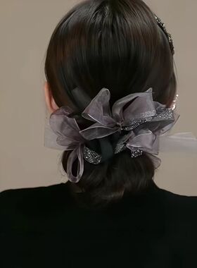 韩系网纱大肠发圈女高级感洋气时尚头花丸子头发绳扎头发皮筋头绳
