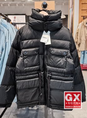 Levis李维斯A3273-0000冬立领口袋男士 黑色羽绒服外套