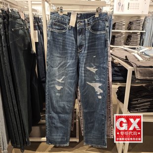 LEE男士753版宽松直筒101+马毛补丁牛仔裤LMB2467536VG00F-A06131