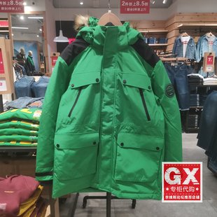 专柜正品levis李维斯国内男士潮流工装中长羽绒服大衣a5165-0000