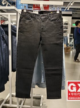 Lee401暖岩恒温经典标准小直脚黑女牛仔裤LWB1004012VL00F-A00249