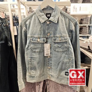 专柜正品 A06930 LEE男休闲浅蓝水洗牛仔夹克外套LMT0090985PN00F