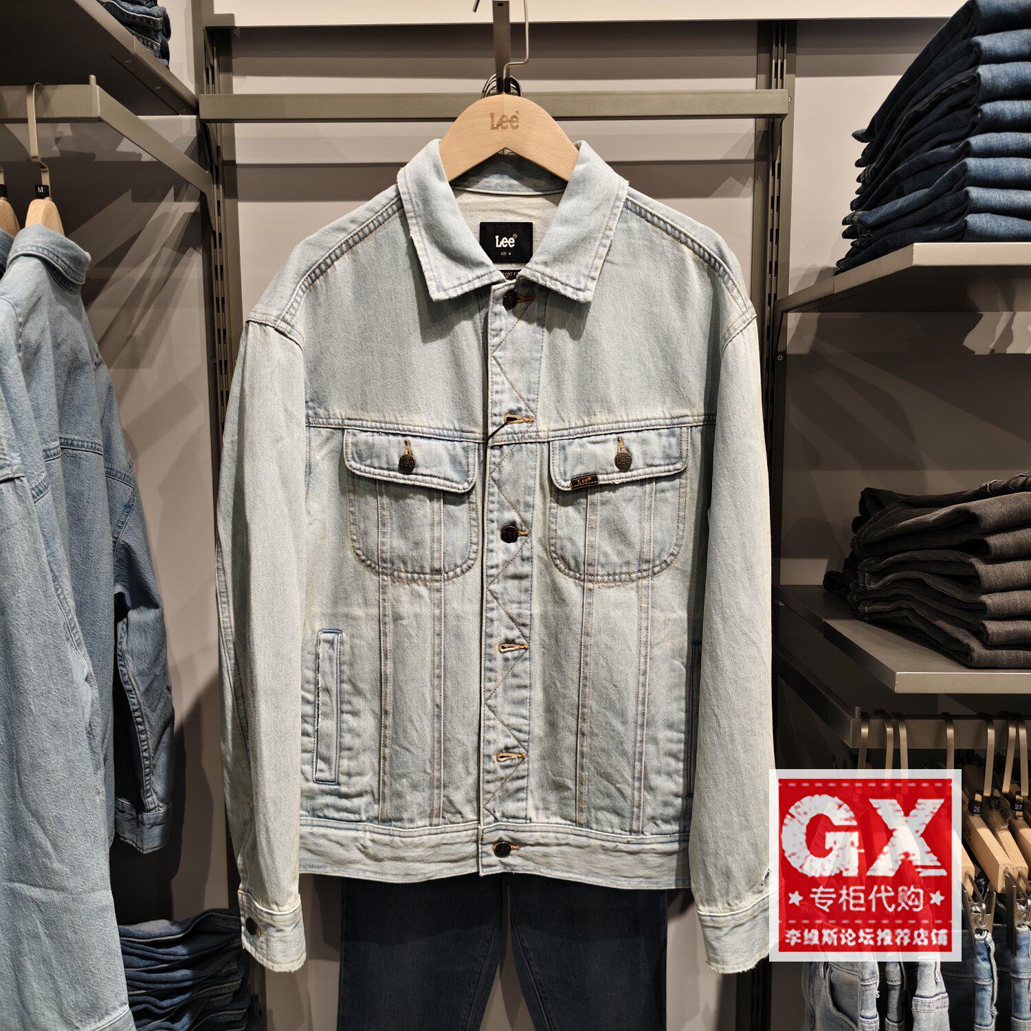 Lee专柜正品25春季男经典款牛仔夹克外套LMT010159101291-A06741