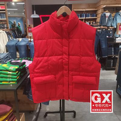 专柜正品女士休闲立领夹棉马甲