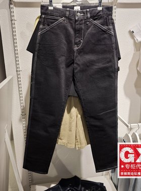 Lee中腰锥形黑灰小直筒工装口袋牛仔裤男LMB1447543YS00F-898L00