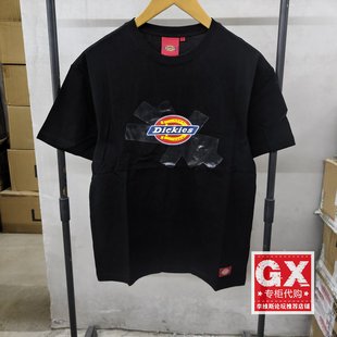 logo圆领印花短袖 正品 款 经典 T恤DK007361BLK1 Dickies迪凯斯夏男式