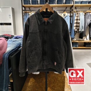 专柜正品李维斯Levis2024男复古拉链简约牛仔棉服外套A8583-0000