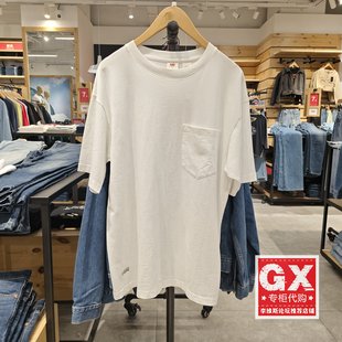 T恤003L0 正品 短袖 纯棉圆领男士 0000 Levis李维斯2025年白色宽松版