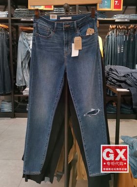 GX出品 Levis李维斯22850-0124 721 女 薄冰酷提臀高腰小脚牛仔裤