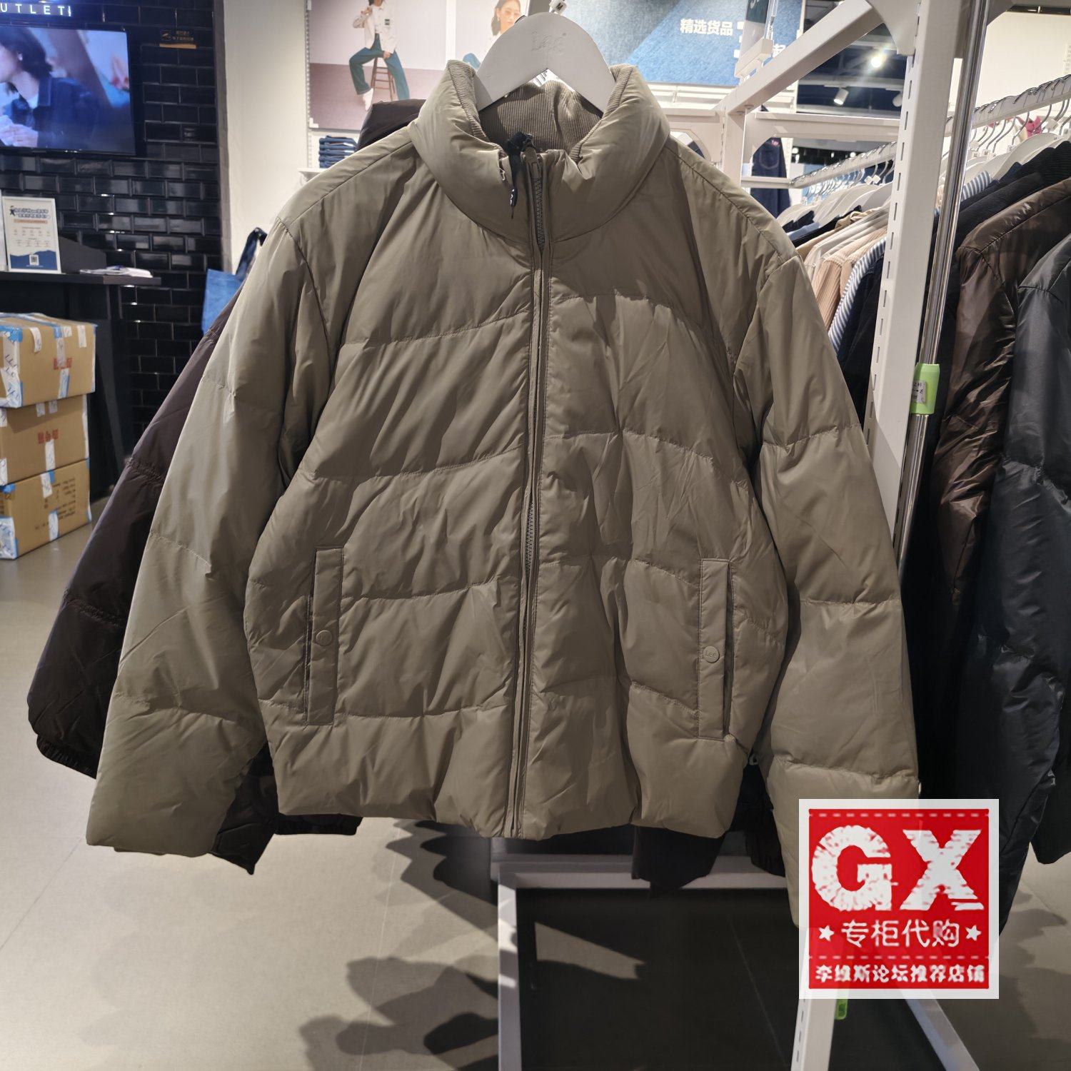 Lee专柜正品 2024秋冬男款连帽休闲羽绒服LMT007849204579-A05981