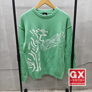 套头圆领休闲针织衫 街头时尚 绿13038754 男女款 NEWERA纽亦华秋冬季