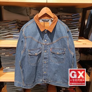 男牛仔夹克外套002WN 李维斯灯芯绒领复古巴恩风时尚 0000 新款 正品