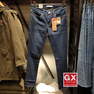 女紧身提臀深色小脚牛仔裤 GX出品Levis李维斯 711新款 0292 18881