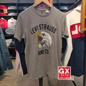 老鹰 Levi 李维斯 0383 修身 清爽短袖 灰色 GX出品 22491 男 T恤