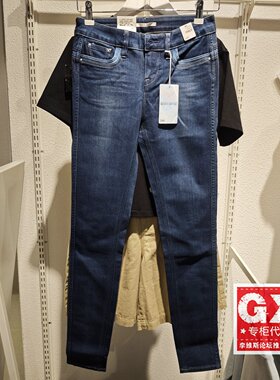 专柜正品Lee女400版型时尚中腰贴身窄脚显瘦牛仔裤L124001XH4CB