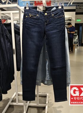 专柜正品李Lee403修身深蓝色收脚女水洗小直筒牛仔裤LWS4036603PW