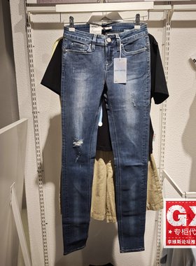 专柜正品Lee女400版型时尚中腰贴身窄脚显瘦牛仔裤L12400AP43AL