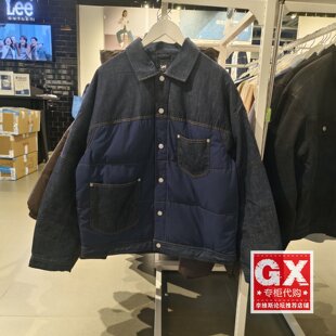 Lee商场男牛仔拼接羽绒服时尚百搭耐脏款LMT0078326VC00F-898L00