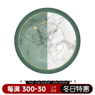 轻奢ins北欧圆形地毯客厅卧室茶几毯儿童转椅吊篮垫子 楼兰美惠