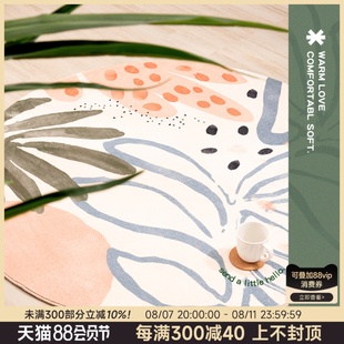INS风现代简约热带花园客厅地毯地垫卧室满铺圆形地毯厚 楼兰美惠