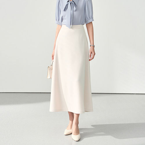伯德小姐A字半身裙白色