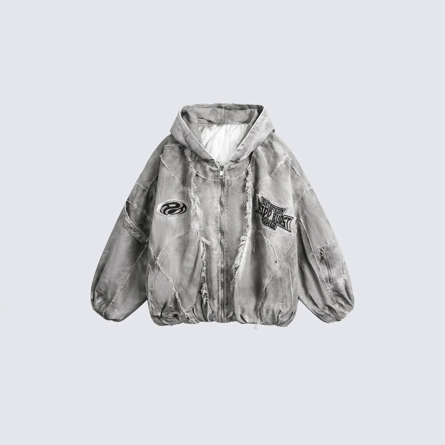 GUO WEAR 废土风国潮斑驳做旧工装外套男女冬季棉服休闲百搭