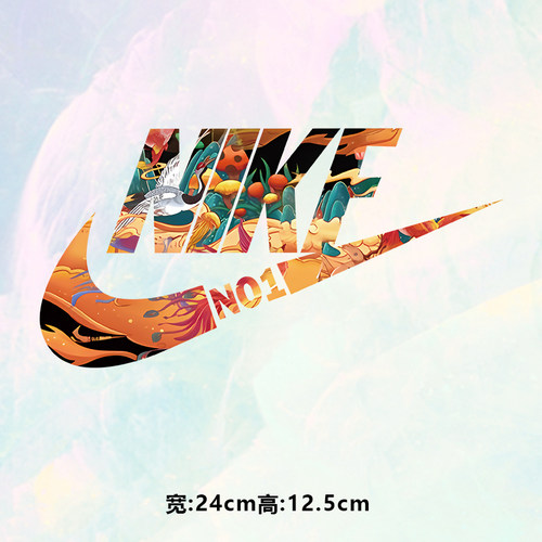 潮牌时尚NIKF加厚白墨现货印花图案衣服装高弹烫画贴标热转印