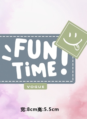 烫画图案新款卡通funtime笑脸烫画贴印花衣服热转印白墨烫画布贴