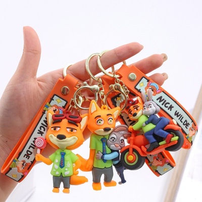 疯狂动物城钥匙扣挂件可爱朱迪尼克钥匙链男女包包小饰品礼品批发