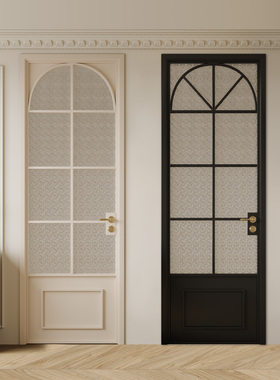 定制新款法式复古卫生间门极窄厕所门油砂玻璃门钛镁铝合金玻璃门