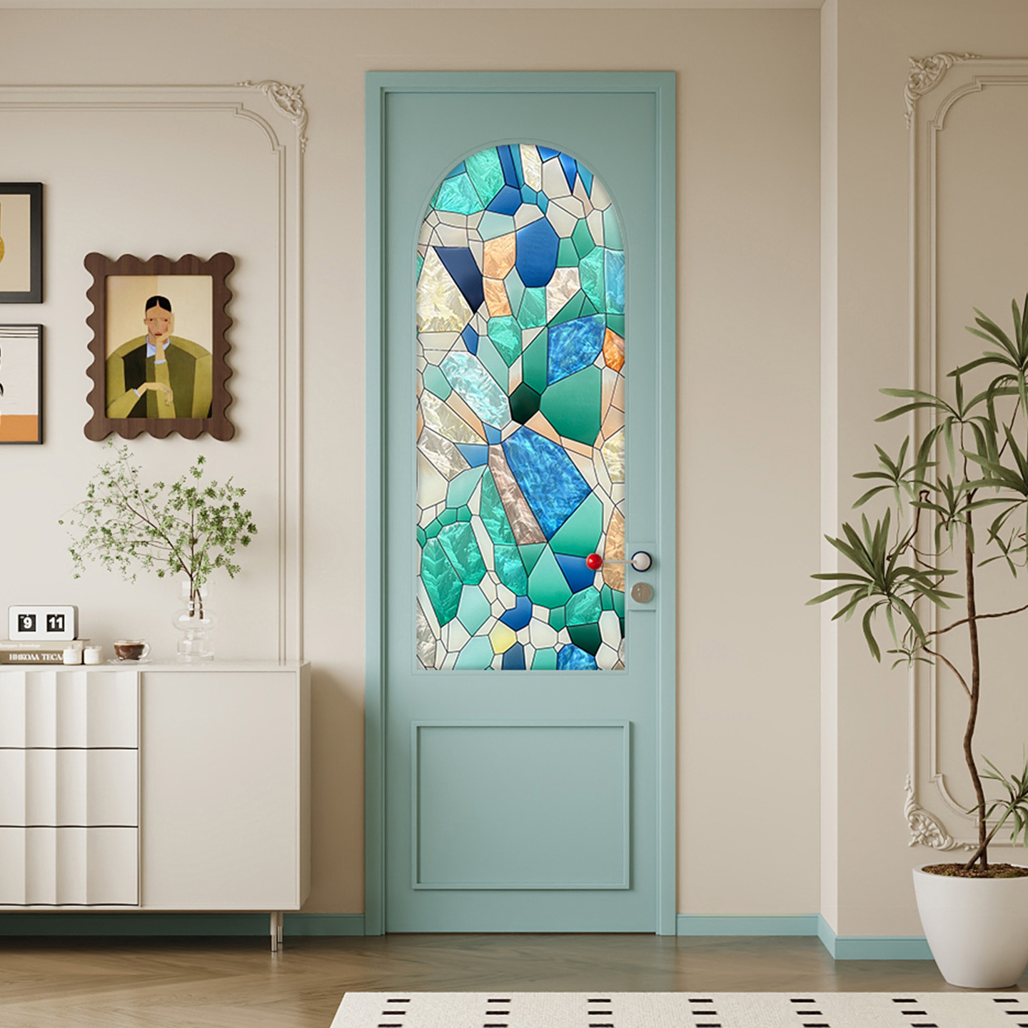 定制法式复古卫生间门厕所门玻璃门珐琅彩浴室铝合金厨房平开门