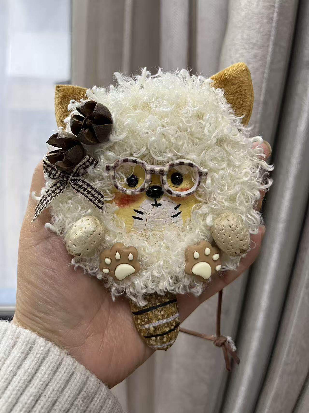 手工成品豆荚娃娃可爱挂件