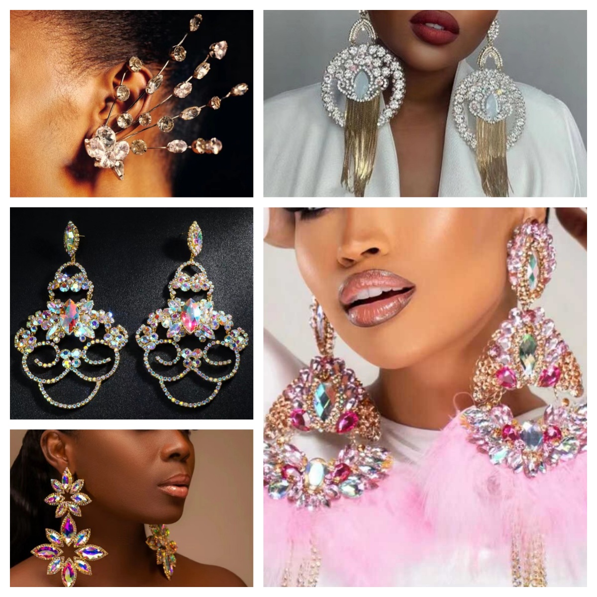 耳饰tassel欧美夸张羽毛