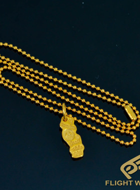 银饰镀黄金反战风珠链官方代理