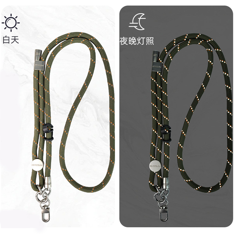 factory phone lanyard反光丝手机挂绳ins亚马逊手机绳可调节斜