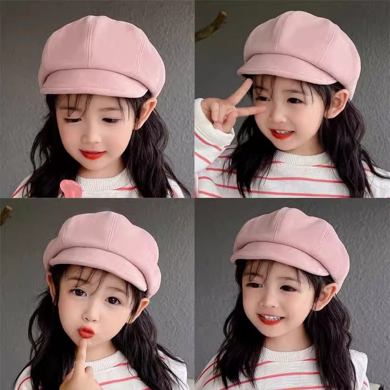 儿童贝雷帽女童帽子春秋2025洋气女孩蓓蕾帽幼儿宝宝礼帽秋冬季潮,童装/婴儿装/亲子装,帽子,淘宝优惠券,粉丝福利购,淘宝优惠卷