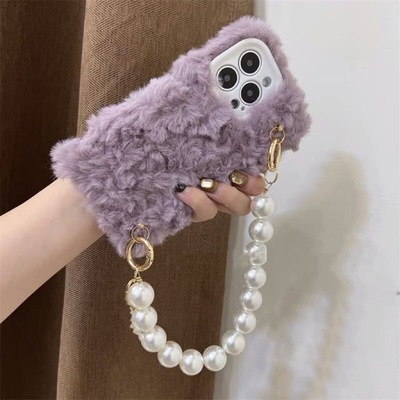 秋冬款复古文艺珍珠毛绒简约适用华为nova14/13pro/12/11/10/9se手机壳magic7pro/6/5/4荣耀play9t/8T/7t/6C