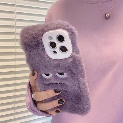 秋冬潮牌紫色小怪兽p60适用华为mate70pro女Pura80手机壳x60i畅享80男70s毛绒x70i畅玩60荣耀400/300/200/100