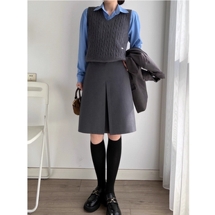 大码黑色高腰a字半身裙女2025夏季学院风胖MM韩版中长裙包臀裙子