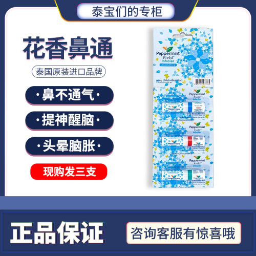 防困神器3支花香鼻通薄荷
