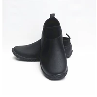 Giày ngoài trời bình thường nam ngắn ống mưa ngắn khởi động gia súc màu nâu wetsuit vải không thấm nước giày mềm cao su mưa - Rainshoes giày không thấm nước nam