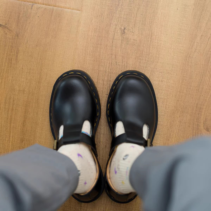 春夏季低帮复古真皮小皮鞋