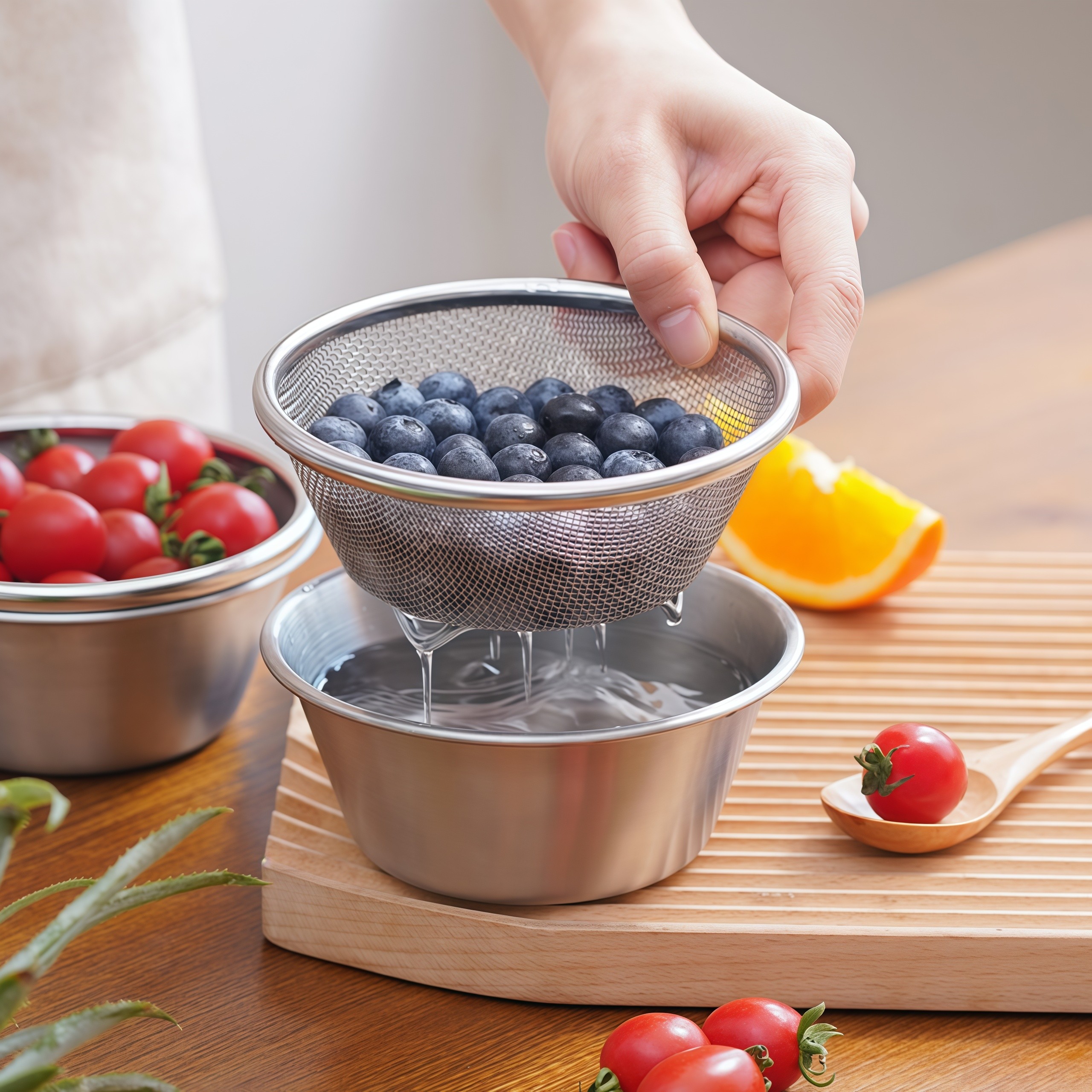 不锈钢沥水网篮套装迷你锥形滤水筐料理小盆洗水果分装配菜淘米,餐饮具,洗菜盆/沥水篮/漏水筛,淘宝优惠券,粉丝福利购,淘宝优惠卷