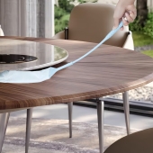 旋转餐桌专用缝隙刷扁平式 除尘掸圆桌电动转盘下窄缝清洁刷带替换