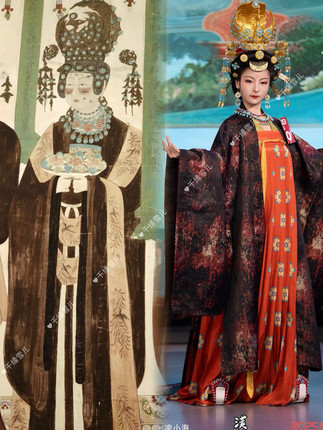 出租大唐复原款于阗皇后服装凤冠3D打印