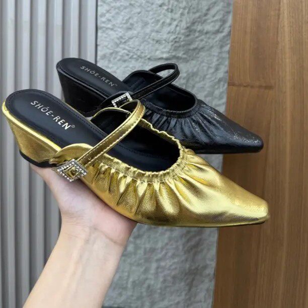 SHOE-REN韩式包头浅口单