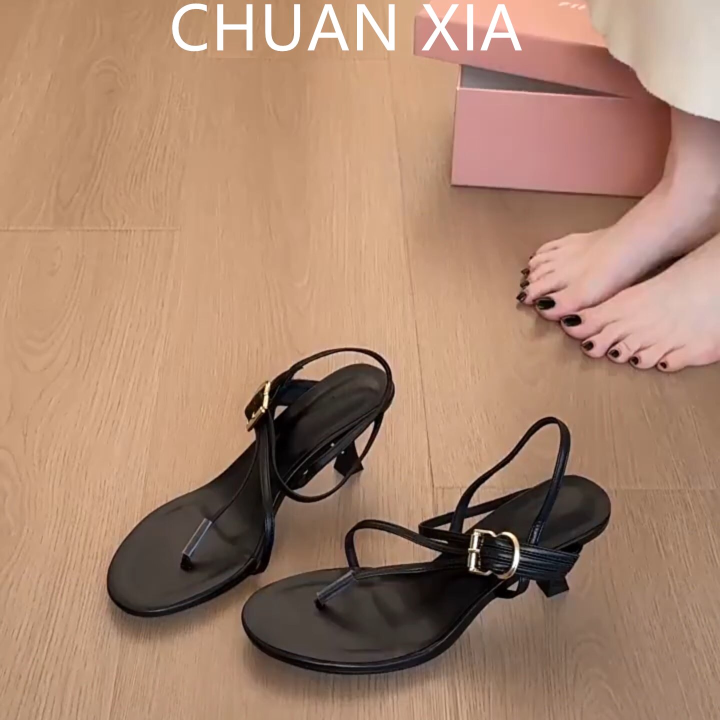 羊皮版！绝美金属绑带凉