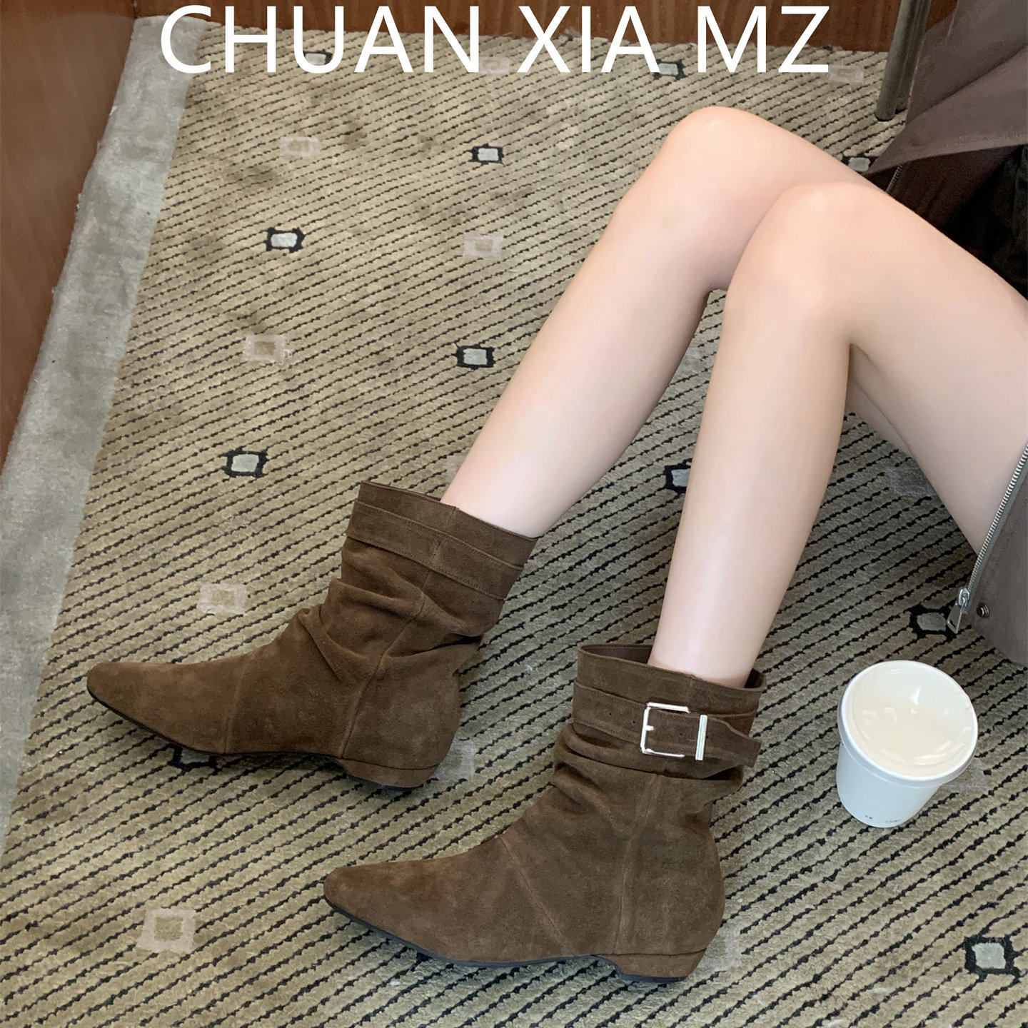 羊皮版~时装靴中筒靴女靴