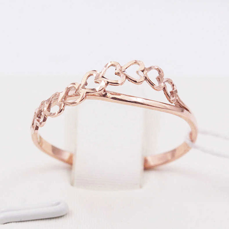 俄罗斯585紫金戒指女ins轻奢设计感精致礼物时尚简约气质个性小众