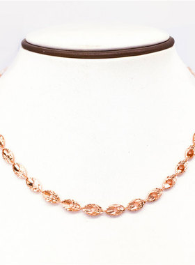 俄罗斯585紫金凤尾项链潮流时尚经典百搭镀14K玫瑰金彩金女款礼物